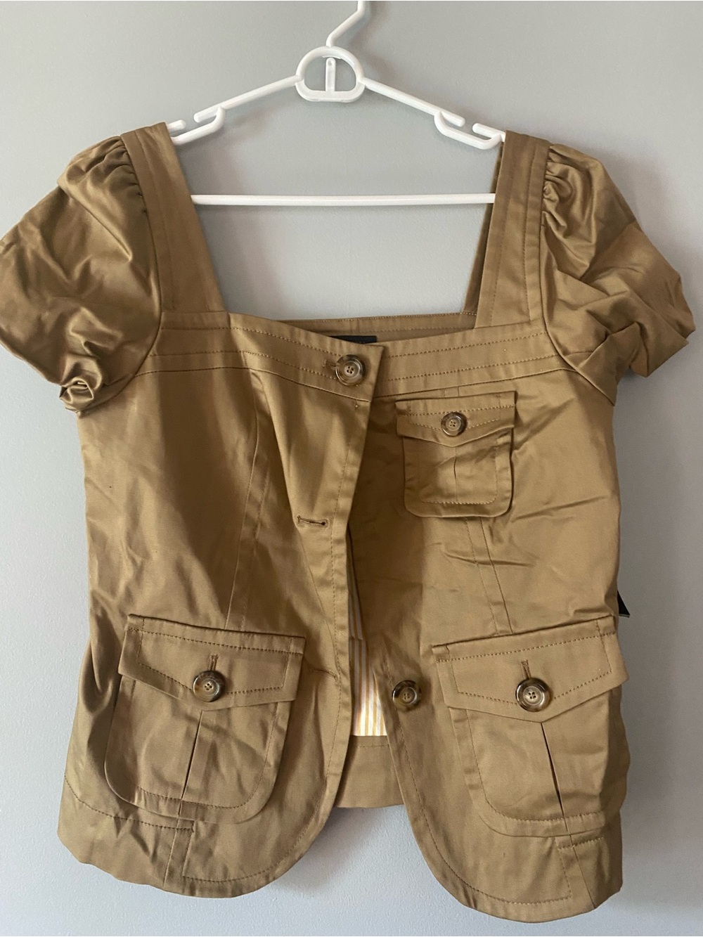Marc By Marc Jacobs Womens Short Sleeve Utility Jacket in Khaki NWT